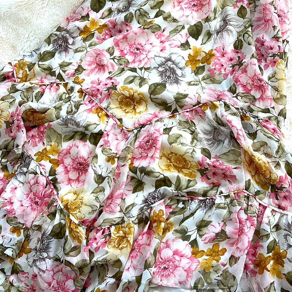 Storia floral pastel midi dress size S - Picture 4 of 6